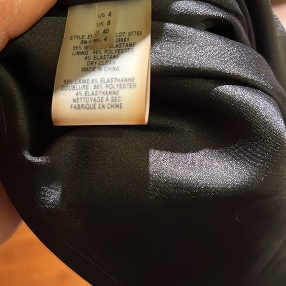 Tahari Sleeveless V Neck Sheath Wool Dress - Picture 11 of 11